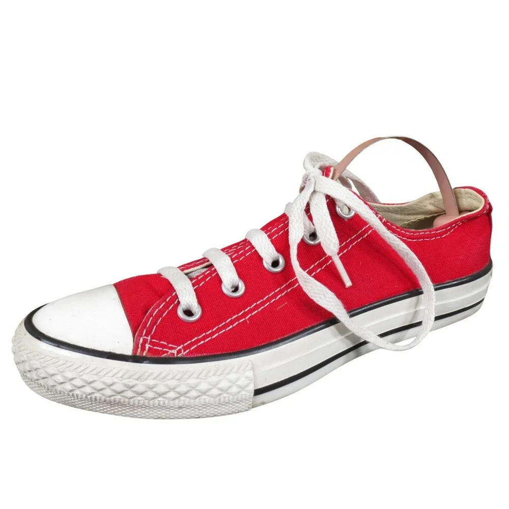 Converse Chuck Taylor All Star Boys 2 Red Canvas‎ Low Top Sneaker Classic Casual